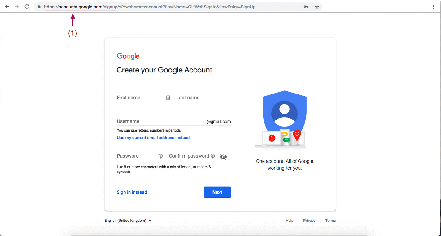 How to create a free Google account