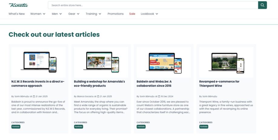 CMS module: screenshot featuring the blog posts overview