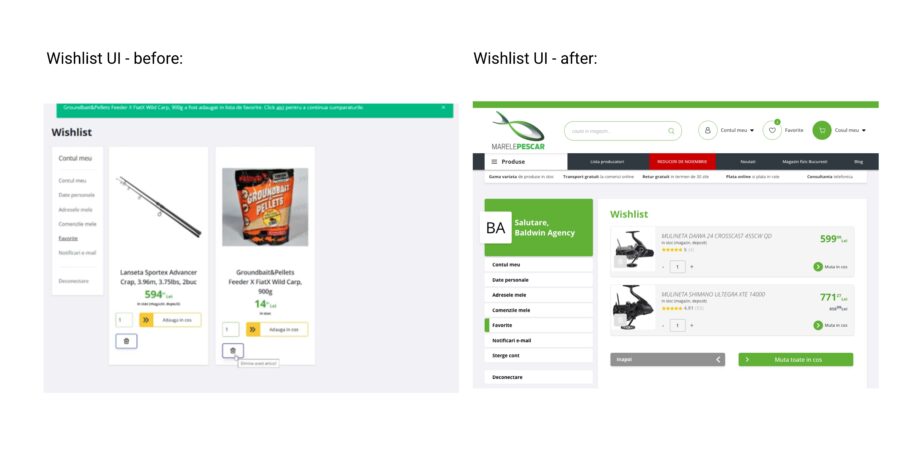 Wishlist of Marele Pescar: before & after